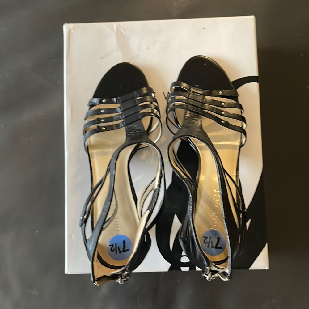 Nine West Black Strappy Sandals